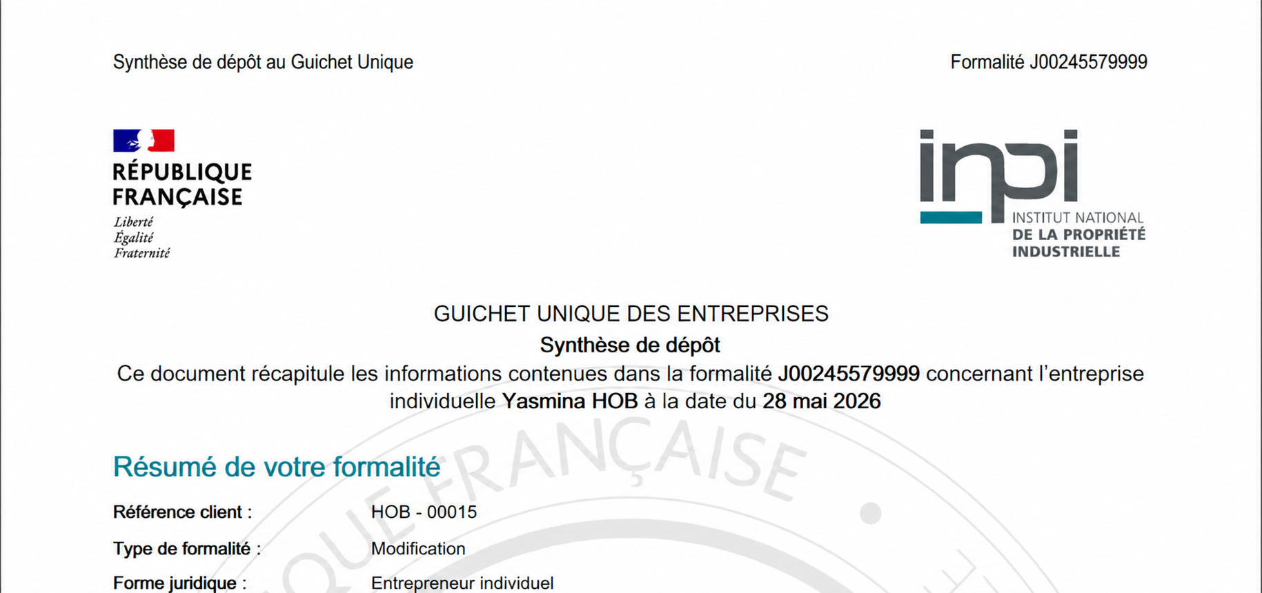 Synthèse INPI signée - Signature QES